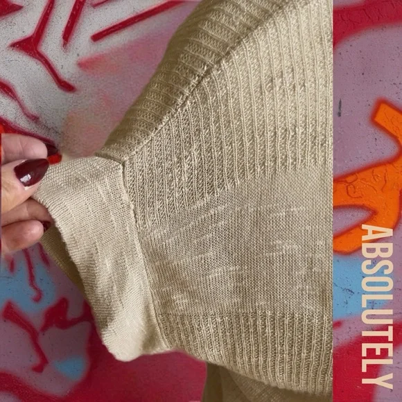 Chic Cream Open Front Cardigan - Picture 5 of 9